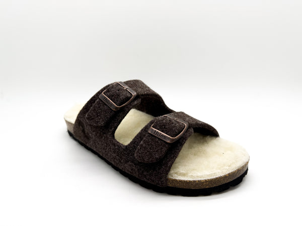 Nat 2 Thies Thies 1856 ® Recycled Wool Sandal Marron