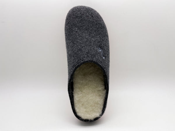 Nat 2 Thies Thies 1856 ® Recycled Wool Slippers Dark Grey Red