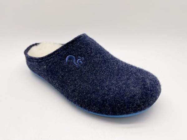 Nat 2 Thies Thies 1856 ® Recycled Wool Slippers Dark Navy Blue