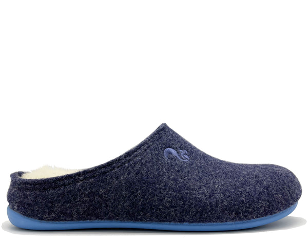 nat 2 thies thies 1856 ® Recycled Wool Slippers dark navy blue