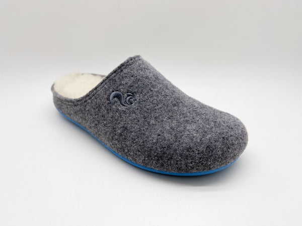 Nat 2 Thies Thies 1856 ® Recycled Wool Slippers Grey Blue