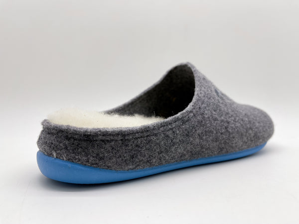 Nat 2 Thies Thies 1856 ® Recycled Wool Slippers Grey Blue