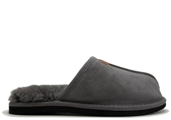 nat 2 thies thies 1856 ® Sheepskin Grumpy Dad Slipper dark grey