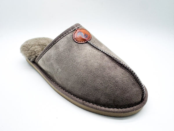 Nat 2 Thies Thies 1856 ® Sheepskin Grumpy Dad Slipper Elephant Grey