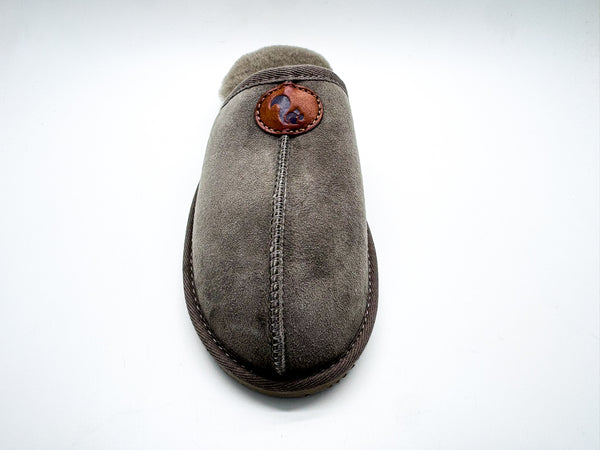 Nat 2 Thies Thies 1856 ® Sheepskin Grumpy Dad Slipper Elephant Grey