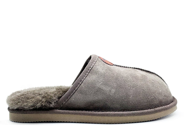 nat 2 thies thies 1856 ® Sheepskin Grumpy Dad Slipper elephant grey