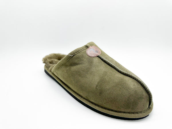 Nat 2 Thies Thies 1856 ® Sheepskin Grumpy Dad Slipper Olive