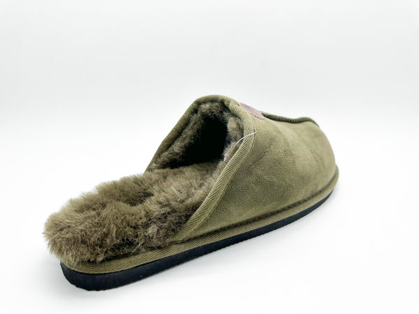 Nat 2 Thies Thies 1856 ® Sheepskin Grumpy Dad Slipper Olive