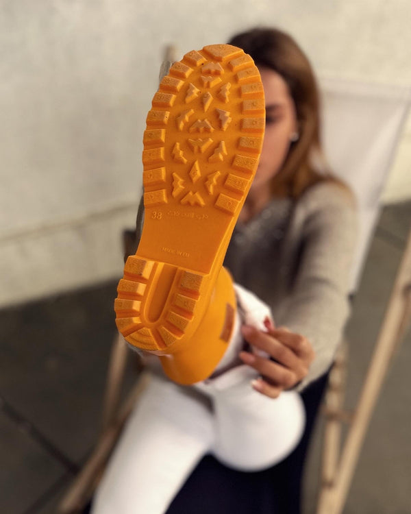 Nat 2 Thies Thies ® Bio Rainboot Orange Juice Vegan | 100% Waterproof Biodegradable Rainboots