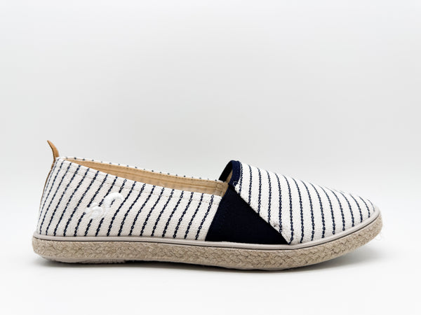 Nat 2 Thies Thies ® Mallorca Organic Cotton Espadrille Vegan Navy Stripe