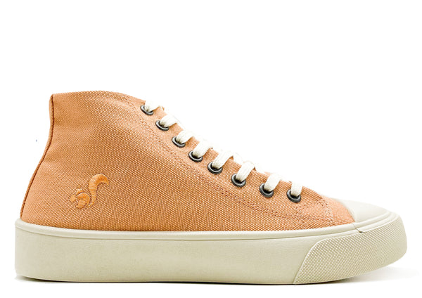 nat 2 thies thies ® Natural Dye Cup Hi Sneaker vegan apricot