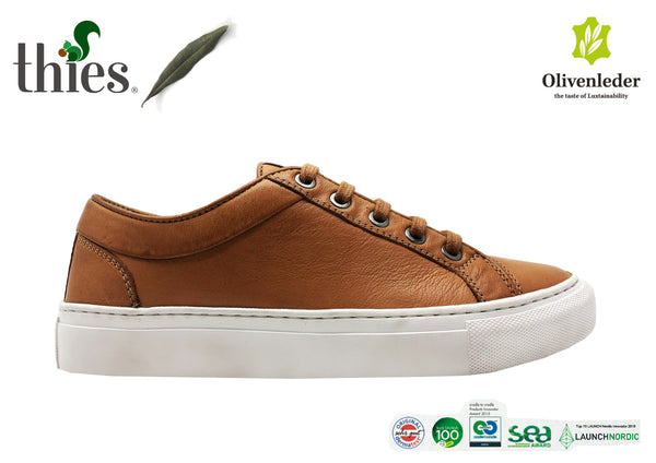 Nat 2 Thies Thies ® Olivenleder ® Sneakers Biscotto