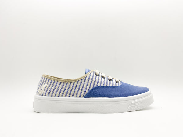 Nat 2 Thies Thies ® Organic Cotton Stripe Plim Sneaker Indigo