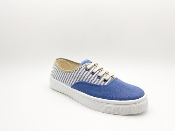 Nat 2 Thies Thies ® Organic Cotton Stripe Plim Sneaker Indigo