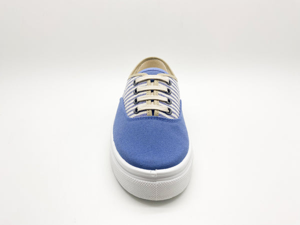 Nat 2 Thies Thies ® Organic Cotton Stripe Plim Sneaker Indigo