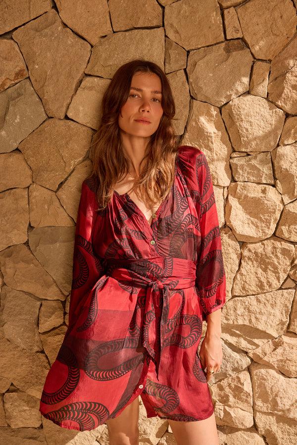 natalie martin ALEX SHORT DRESS WITH SASH