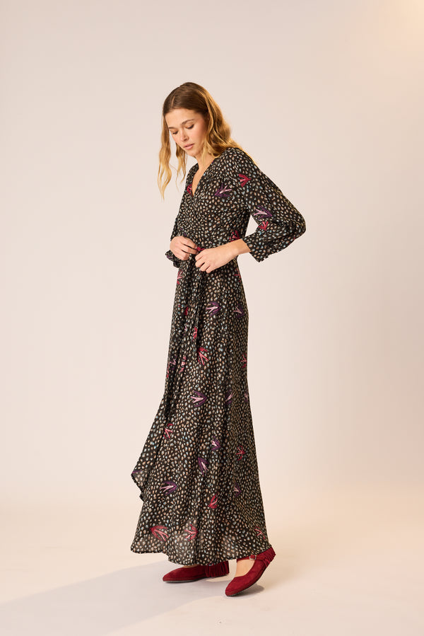 natalie martin KATE LONG SLEEVE MAXI
