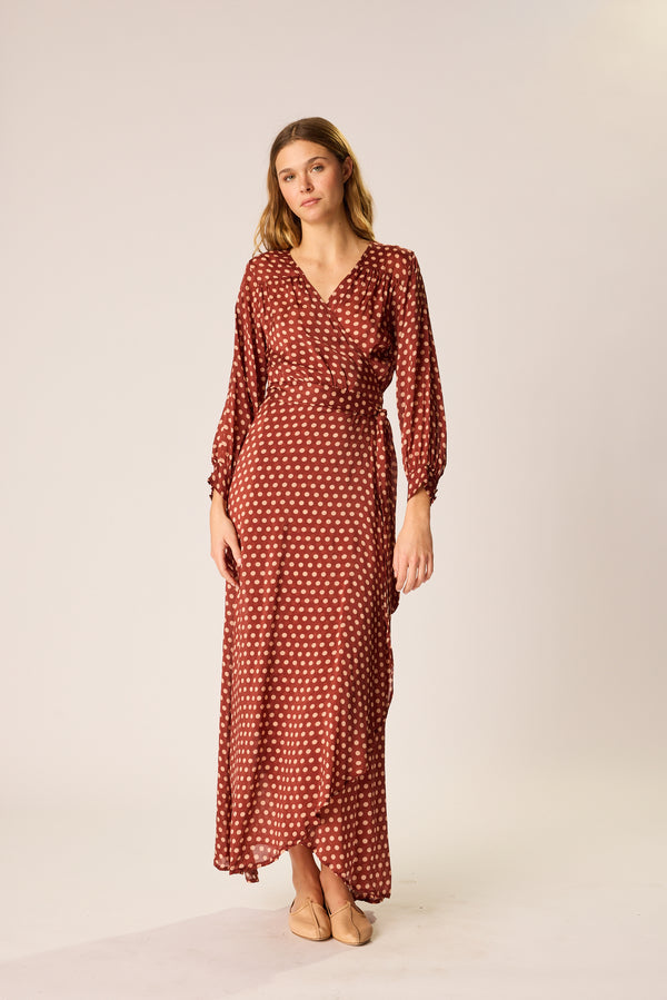 natalie martin KATE LONG SLEEVE MAXI