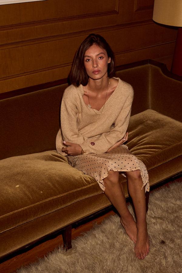 natalie martin MARA V-NECK SWEATER