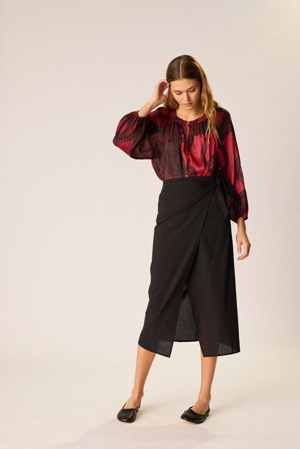 natalie martin MAY WRAP SKIRT