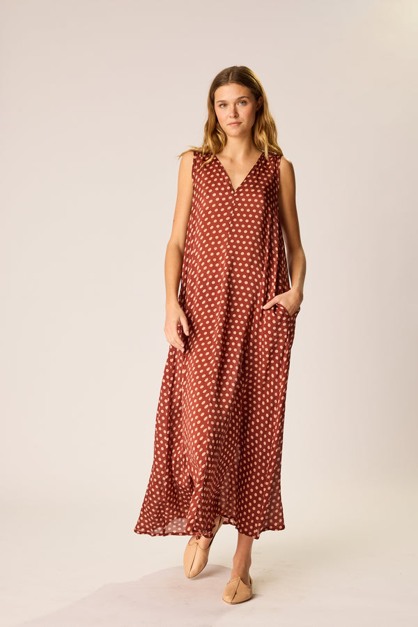 Natalie Martin TOVA MAXI W/ CONTRASTING SASH BELT