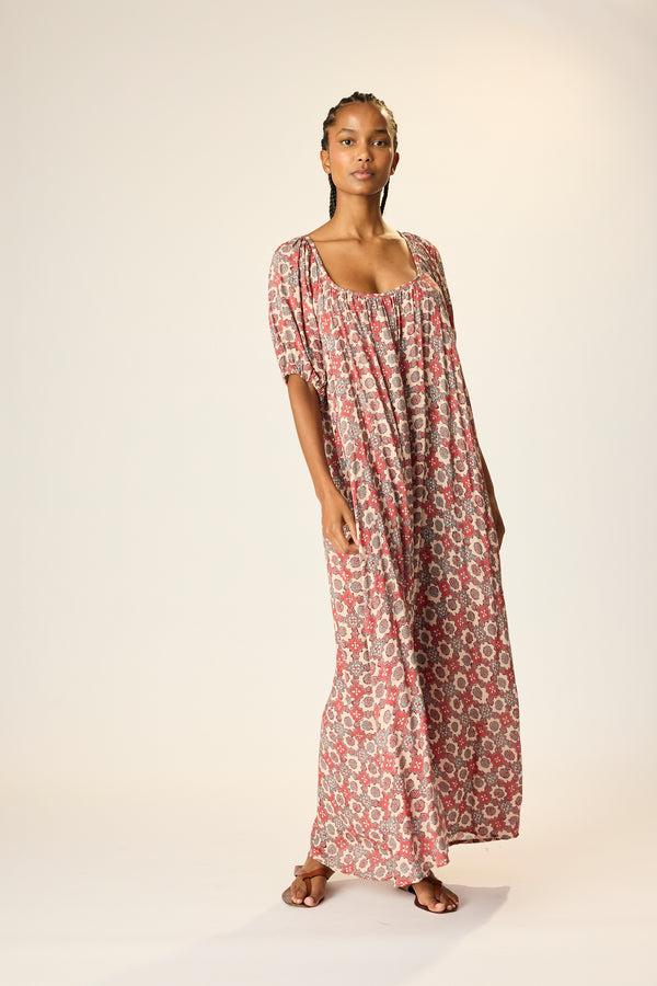 Natalie Martin VIVI DRESS WITH CONTRASTING SASH