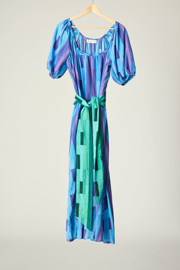 natalie martin VIVI DRESS WITH CONTRASTING SASH