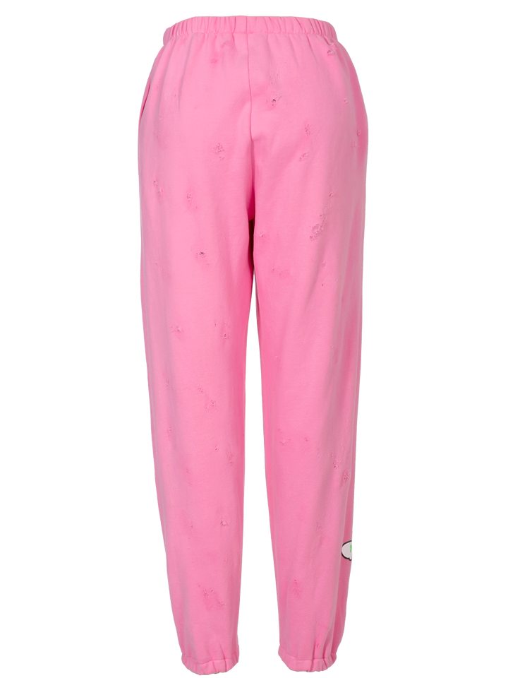 Natasha Zinko Distressed 'F*ck Off Monday' Jogging Pants