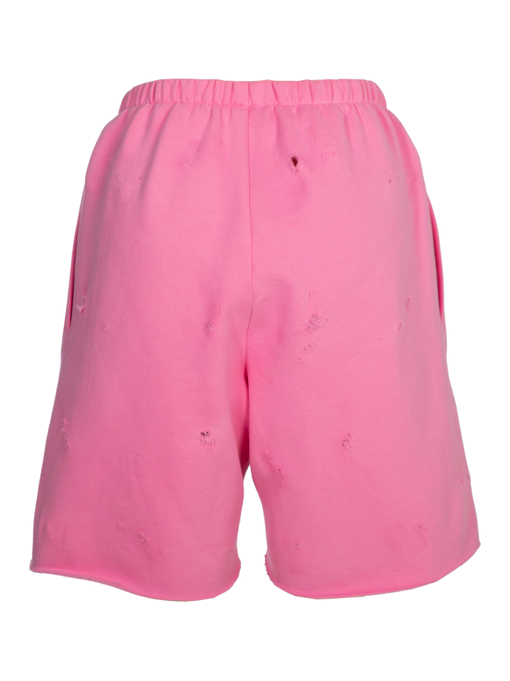 Natasha Zinko Distressed 'F*ck Off Monday' Jogging Shorts