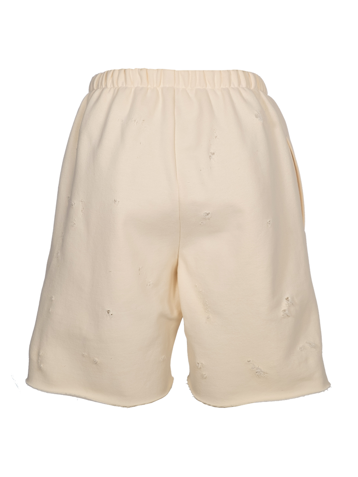 Natasha Zinko Distressed 'F*ck Off Saturday' Jogging Shorts