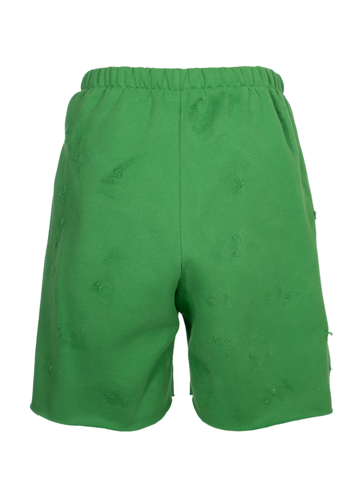 Natasha Zinko Distressed 'F*ck Off Thursday' Jogging Shorts