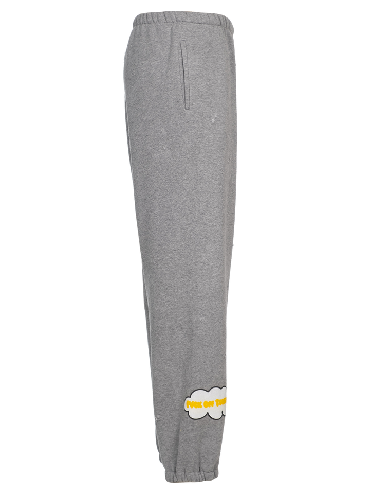 Natasha Zinko Distressed 'F*ck Off Tuesday' Jogging Pants