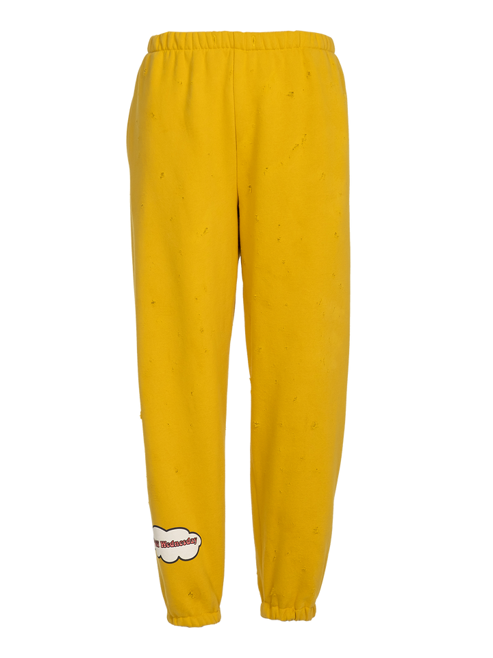 Natasha Zinko Distressed 'F*ck Off Wednesday' Jogging Pants