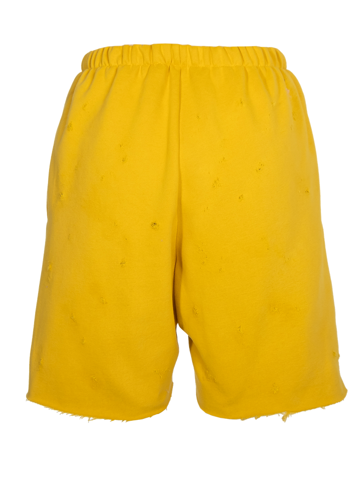 Natasha Zinko Distressed 'F*ck Off Wednesday' Jogging Shorts