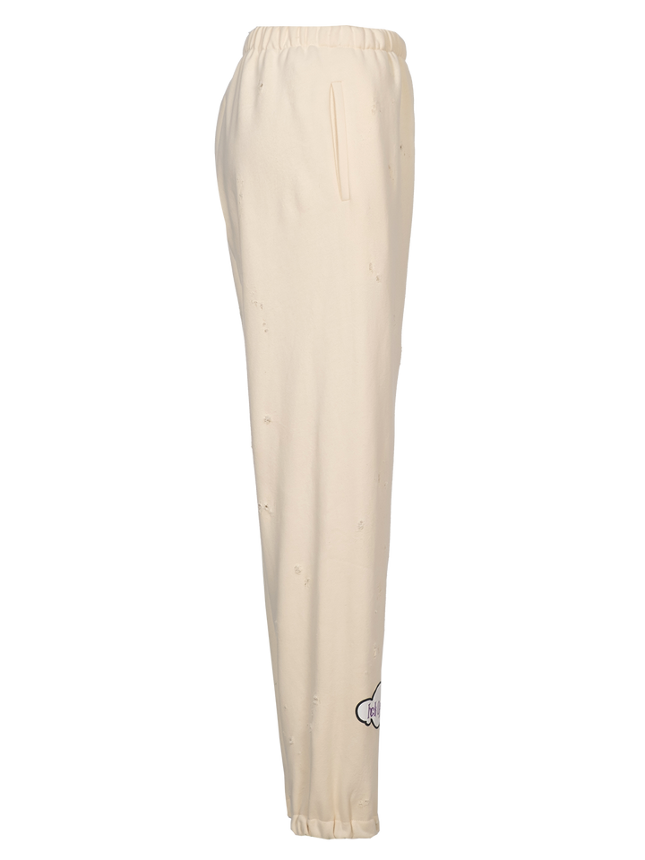 Natasha Zinko Distressed 'Happy Saturday' Jogging Pants