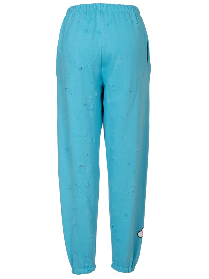 Natasha Zinko Distressed 'Happy Sunday' Jogging Pants