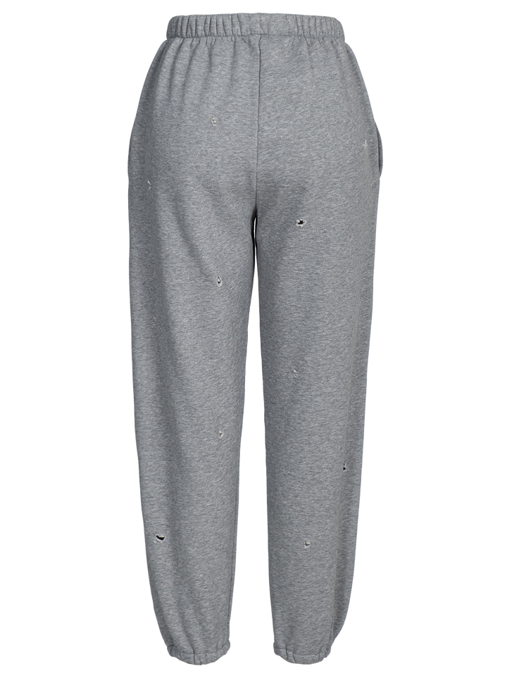 Natasha Zinko Distressed 'Happy Tuesday' Jogging Pants