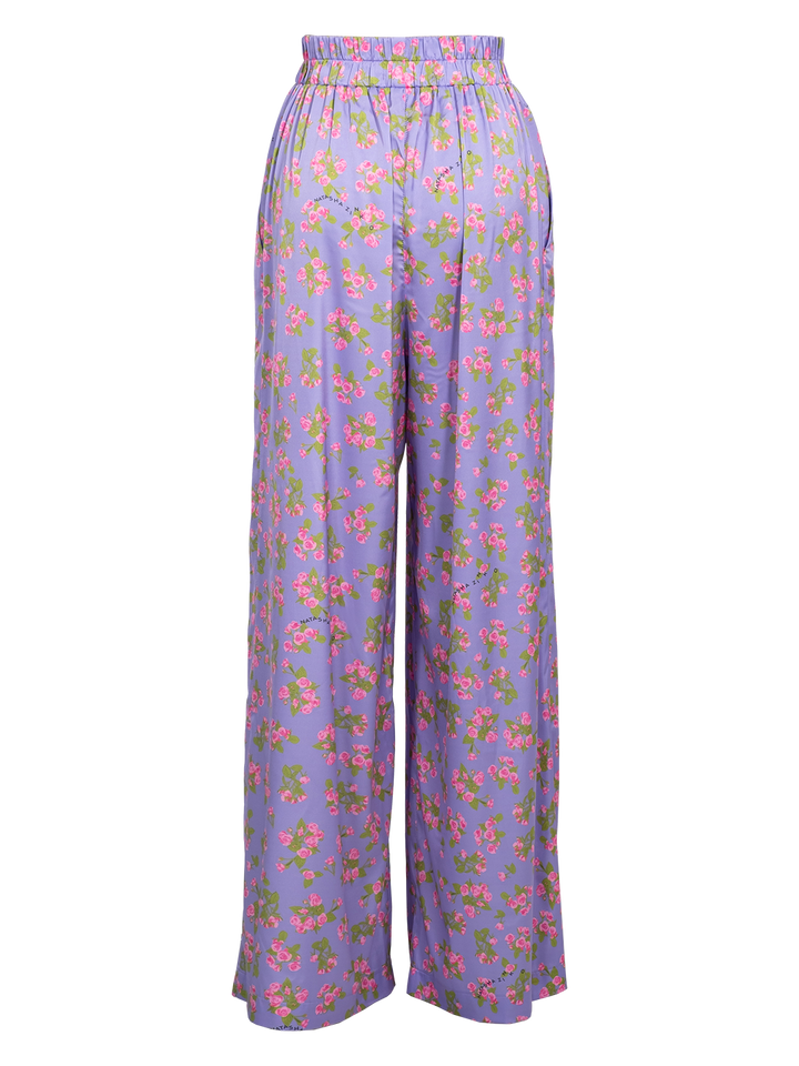 Natasha Zinko Floral-print High-rise Wide-leg Trousers