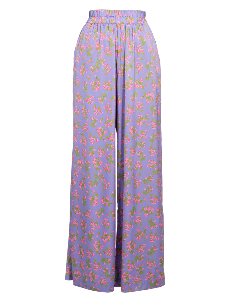 natasha zinko Floral-print High-rise Wide-leg Trousers