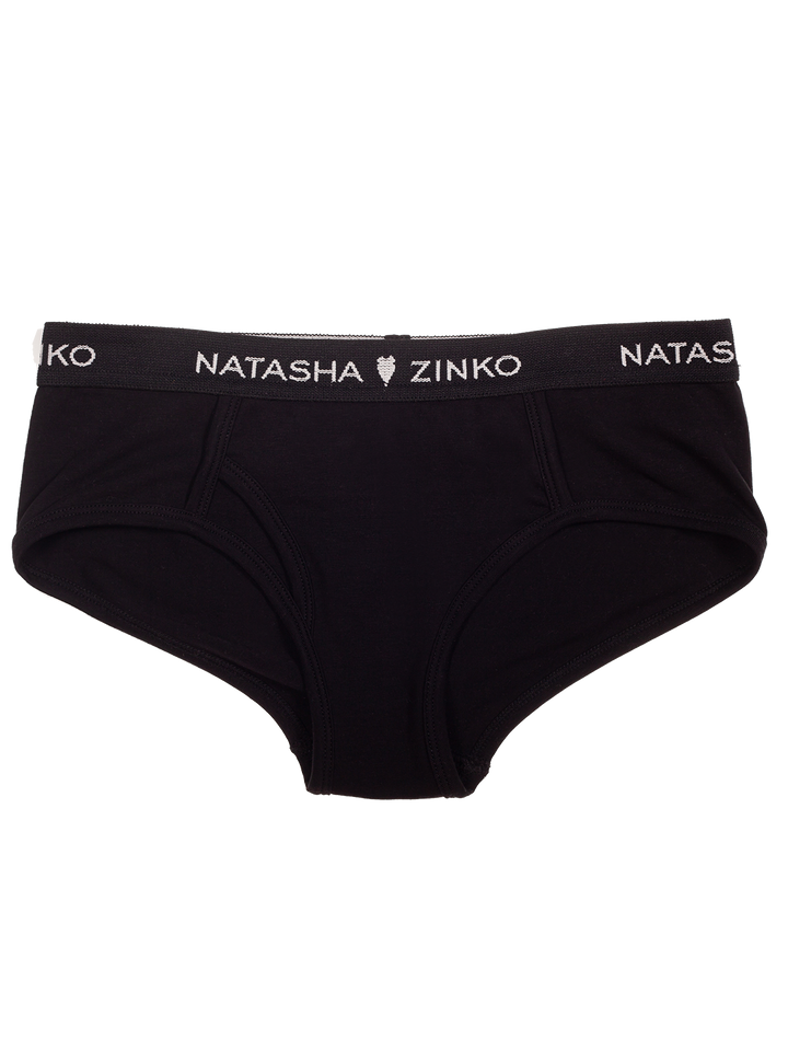 Natasha Zinko Logo Band Floral/Black Panties Set /3 Pairs/