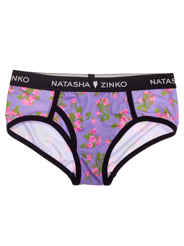 natasha zinko Logo Band Floral/Black Panties Set /3 pairs/