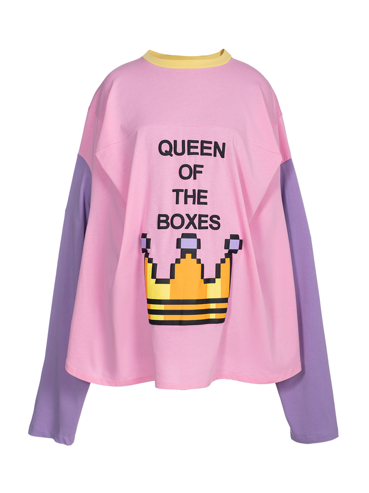 Natasha Zinko Longsleeve Box T-shirt 'Queen Of The Boxes'