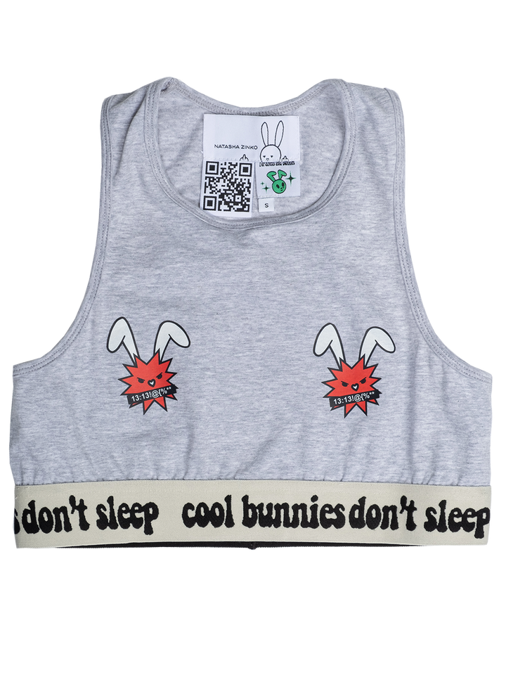 natasha zinko Angry-print Crop Top Set