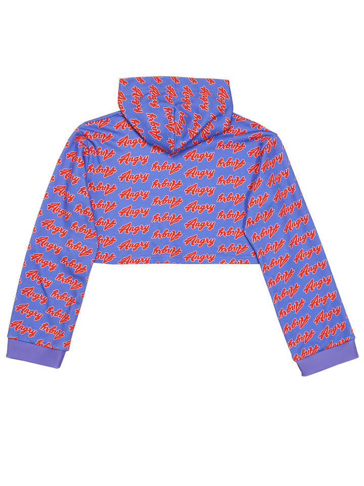 Natasha Zinko Angry Print Cropped Hoodie