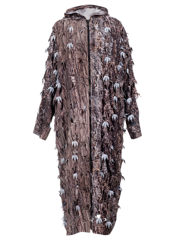 Natasha Zinko Bark Print Raincoat