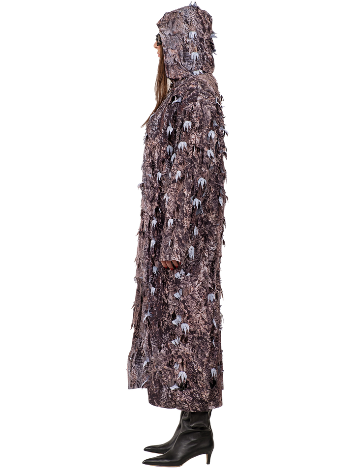 Natasha Zinko Bark Print Raincoat