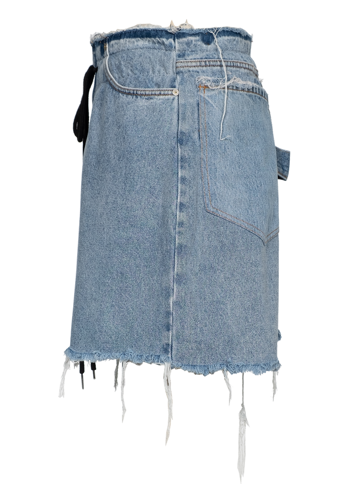 Natasha Zinko Belt Off Denim Short Shorts