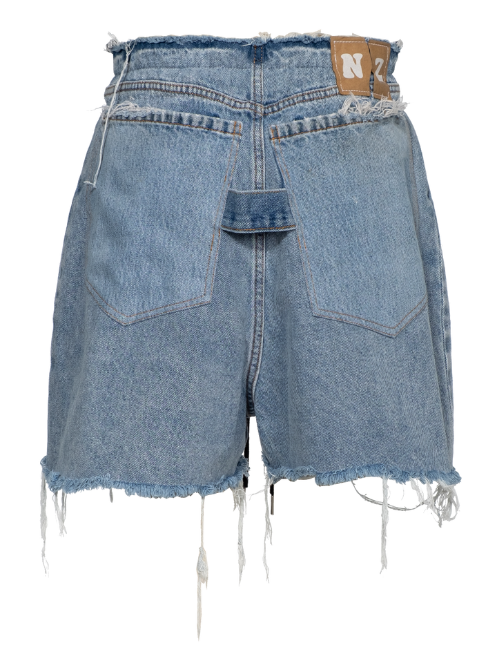 Natasha Zinko Belt Off Denim Short Shorts