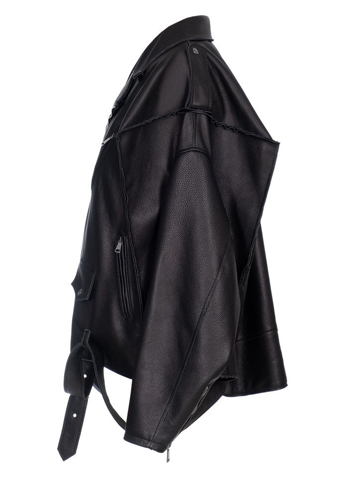 Natasha Zinko Biker Leather Box Jacket