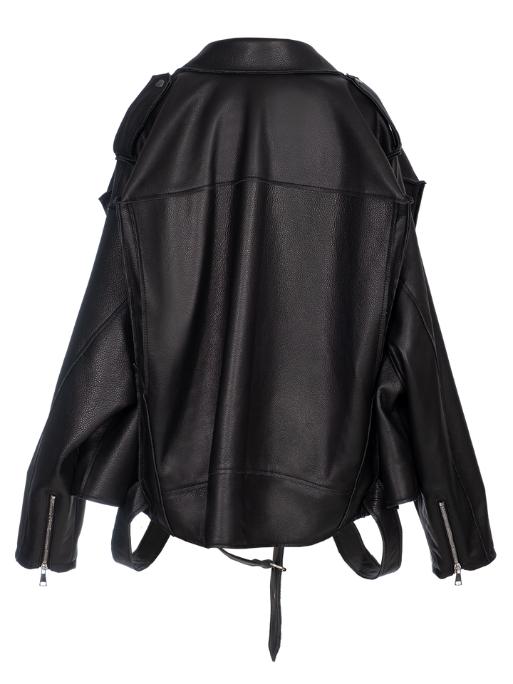 Natasha Zinko Biker Leather Box Jacket